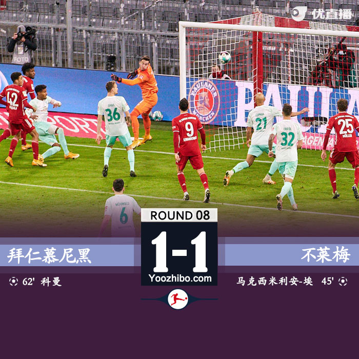 <a href=/zuqiuyouguan/bayern/ target=_blank class=infotextkey>拜仁</a>慕尼黑1-1云达不莱梅