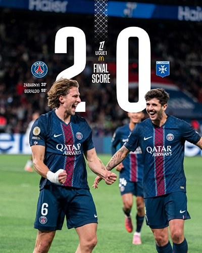 法甲:巴黎2-0欧塞尔 巴黎双中卫双双破门 巴尔科拉失单刀