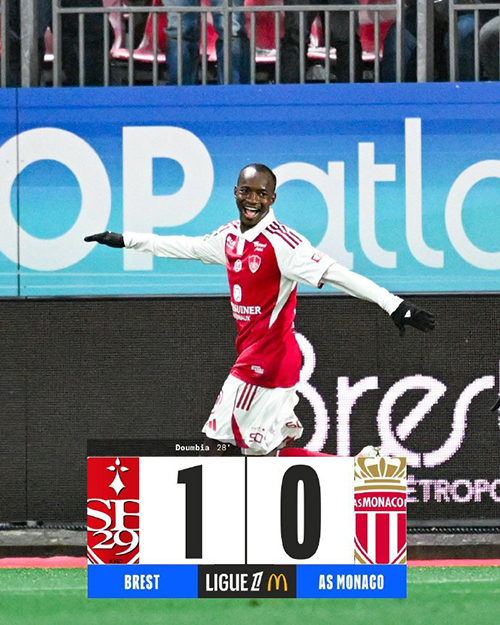 互交白卷！布雷斯特0-0闷平摩纳哥，双方各取一分难解渴