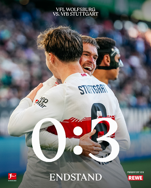 斯图加特客场3-0完胜狼堡，拜仁旧将施蒂勒传射，主队主场10场不胜