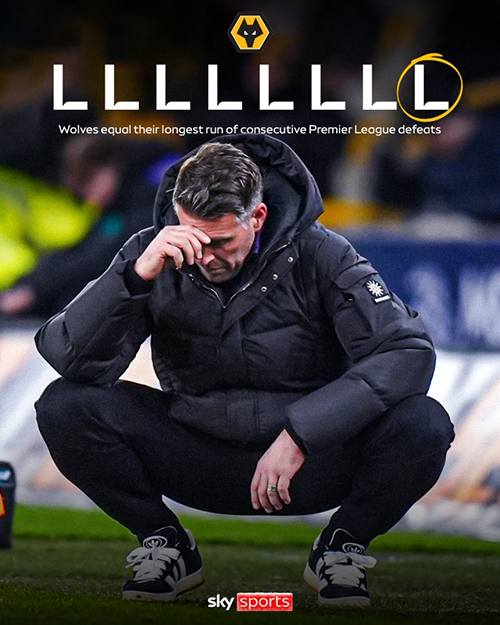 狼队“死亡赛程”来了：17轮仅2分垫底，下周两碰<a href=/zuqiuyouguan/manlian/ target=_blank class=infotextkey>曼联</a>+再踢枪手<a href=/zuqiuyouguan/liverpool/ target=_blank class=infotextkey>利物浦</a>