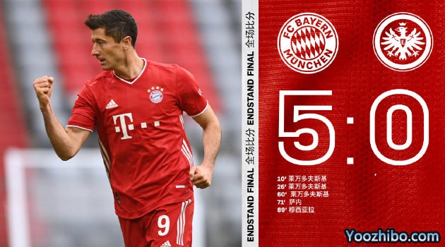 <a href=/zuqiuyouguan/bayern/ target=_blank class=infotextkey>拜仁</a>慕尼黑5-0法兰克福